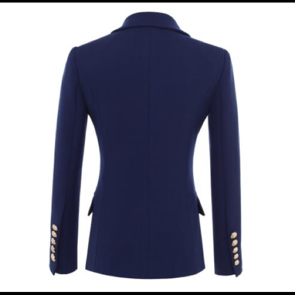 Tailored double breasted navy blazer. - Picture 3 of 4